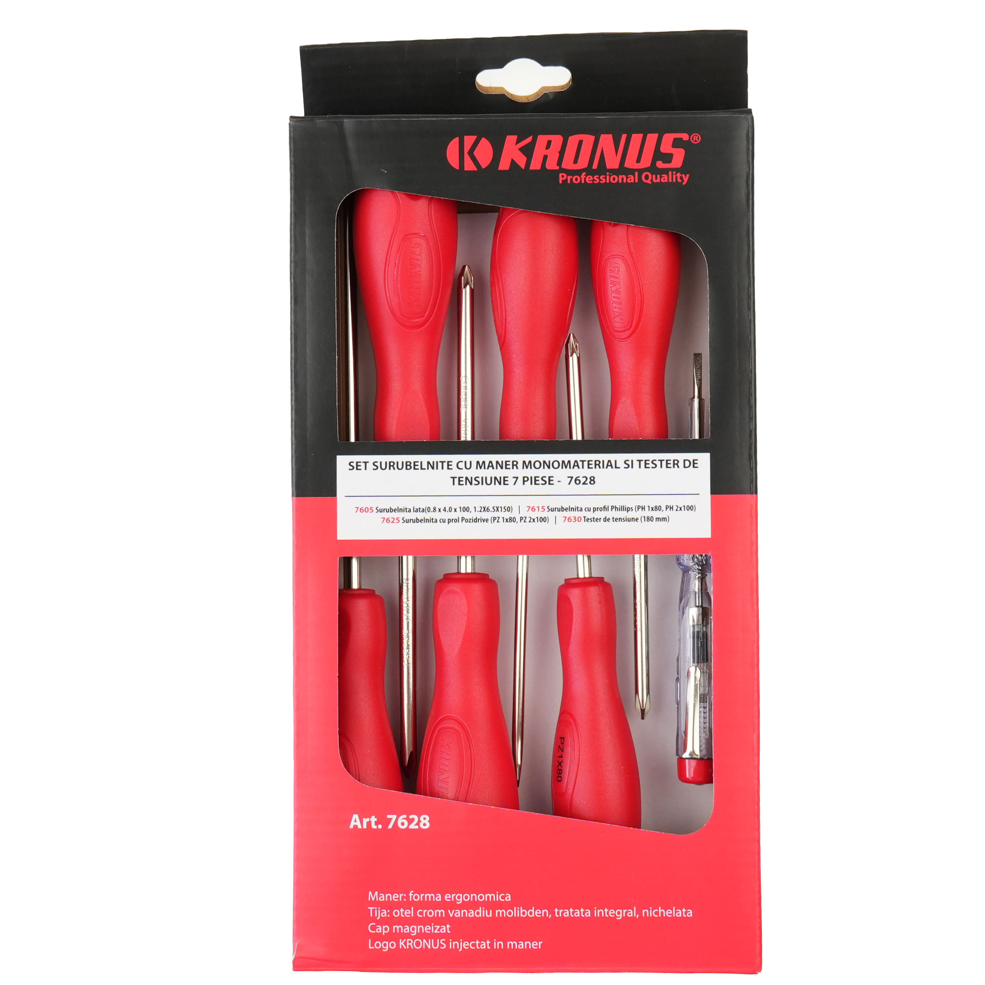 7628 Set surub.combinate si tester 7 piese cod 622110 - imagine 4