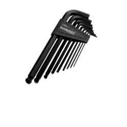 72883 Set de chei locas hexagonal lungi cu cap sferic in suport de plastic 1.5-10 mm / 9 piese cod 72883