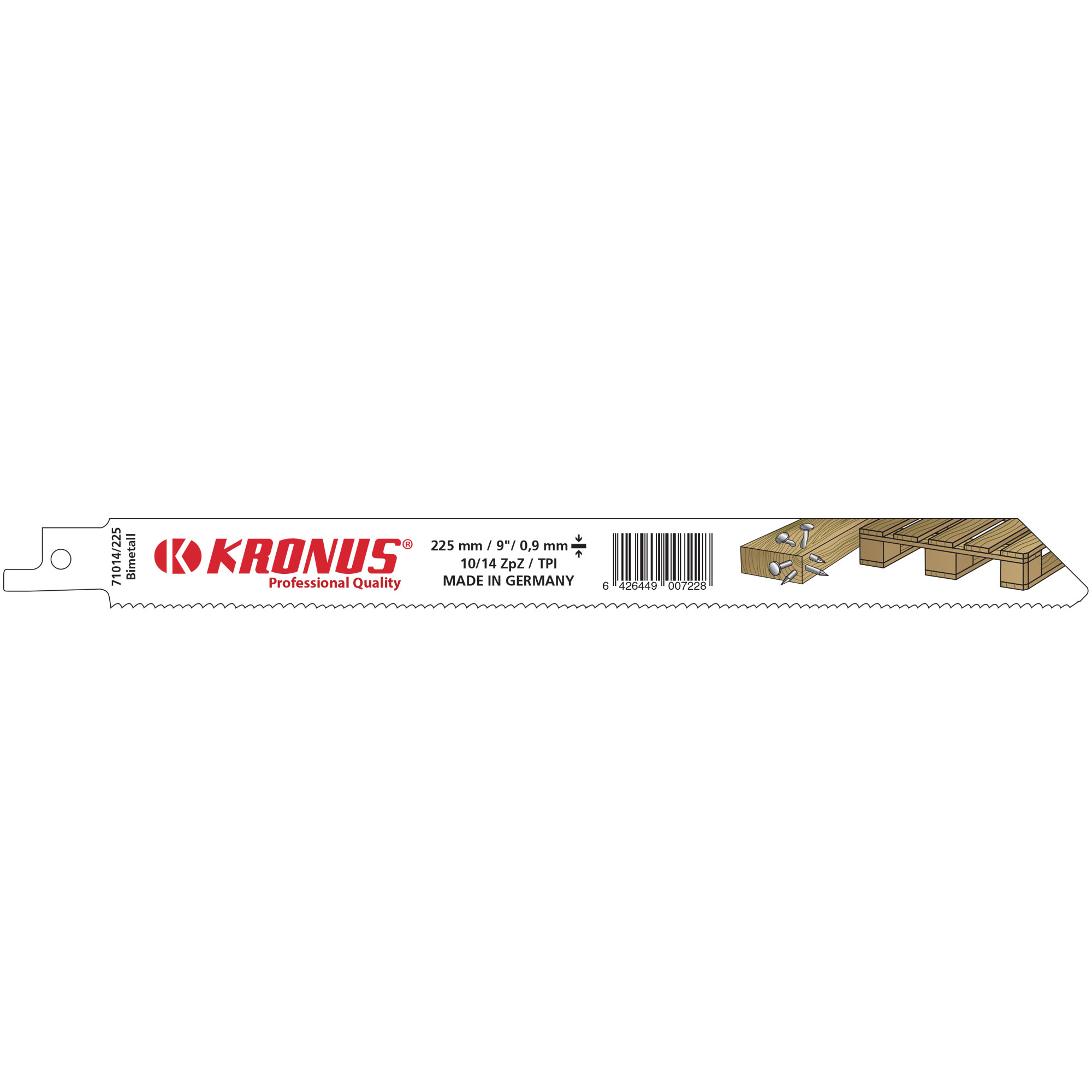 71014/225 Panza Bi-Metal pentru fierastrau sabie pentru paleti 225x19x0,9 mm cod 900722
