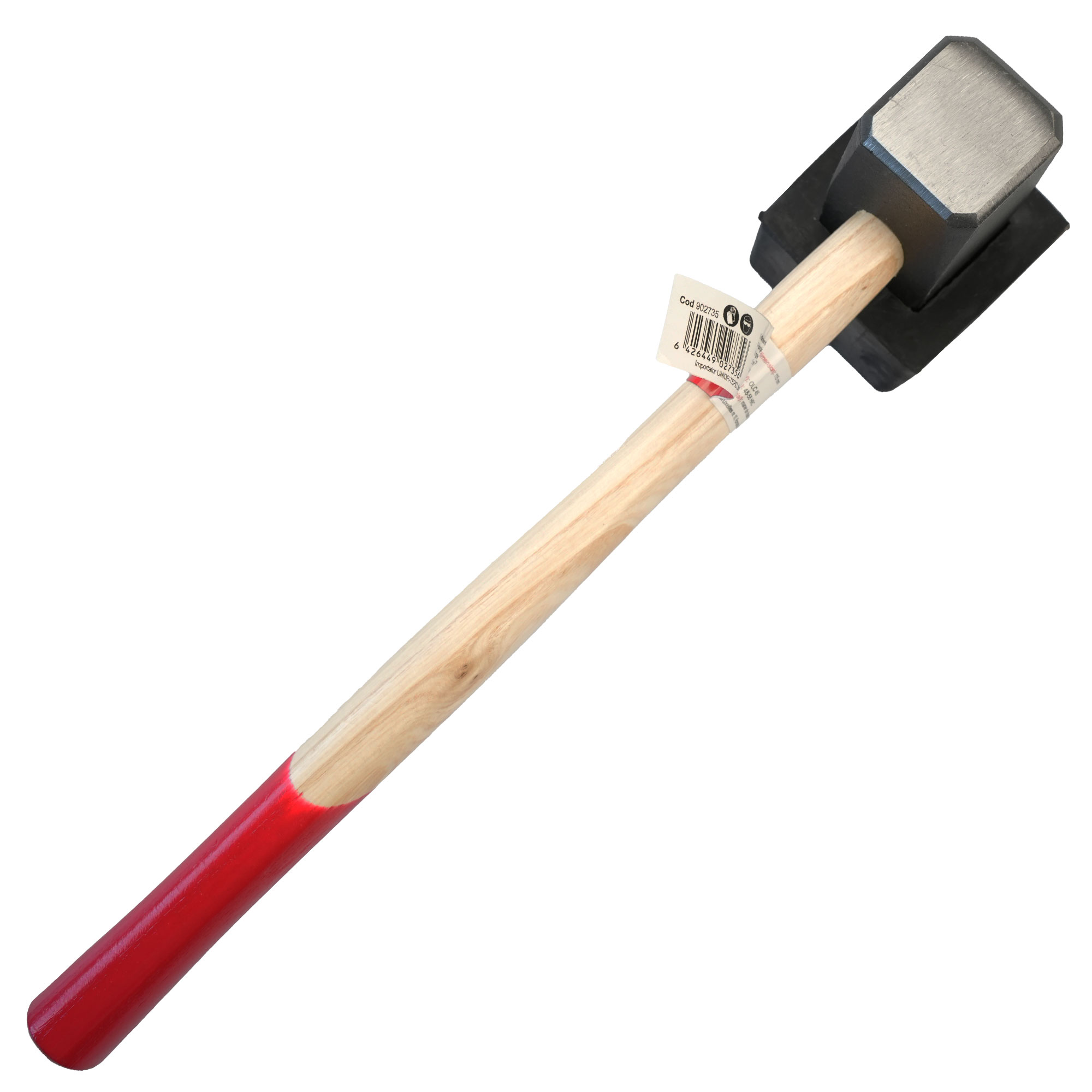 7820/2PV Ciocan 2-in-1 pentru dale si pavele 1,5 kg, profil patrat, coada din lemn cod 902735 - imagine 2