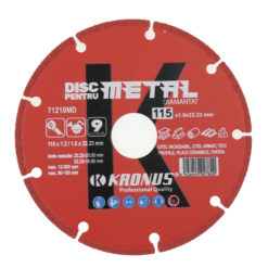 71210MD Discuri diamantate universale pentru debitat metale 115x1.6/1.2x22.23 mm cod 902782
