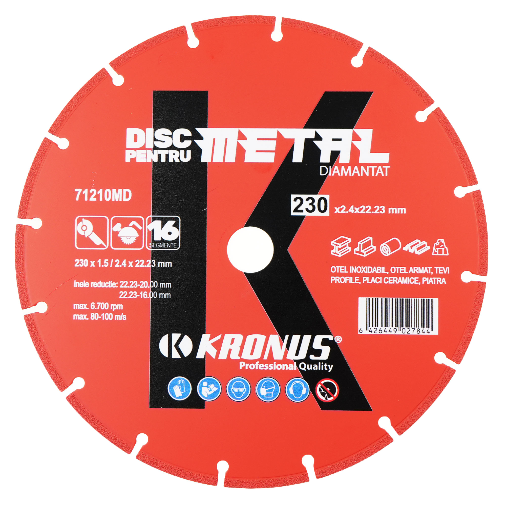 71210MD Discuri diamantate universale pentru debital metale 230x2.4/3.5x22.23 mm cod 902783