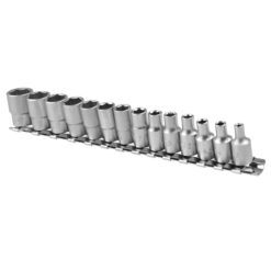 7188H6P14 Set capete chei tubulare 3,2-14 mm / 14 piese cu sina ¼" cod 902859