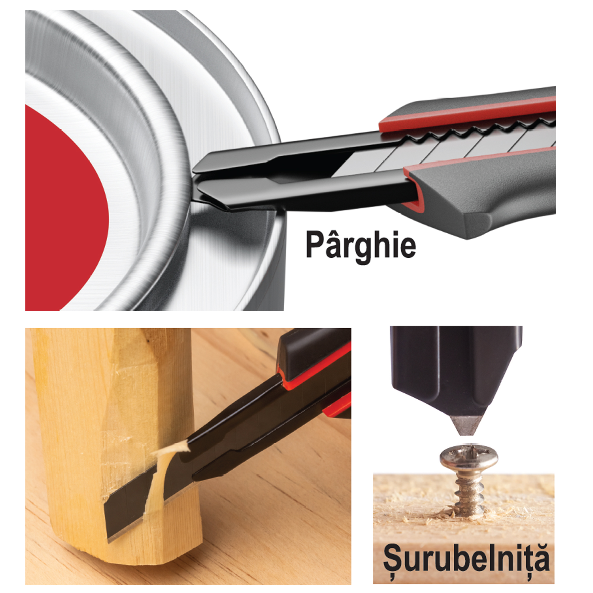 7556W09 Cutter snap-off 9 mm autoblocant cu capat de surubelnita cod 902878 - imagine 3