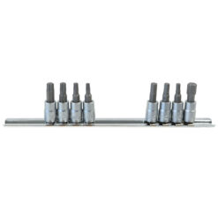 7187MA8 Set 8 tubulare cu biți 1/4" Cr-Mo pentru motociclete și ATV - Hex & Torx 903399