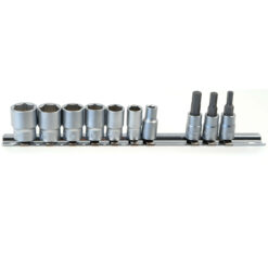 7187IET10 Set tubulare cu biți 1/4" Cr-Mo pentru instalații și montaj tehnic 903405