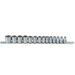 7238H6P14 Set tubulare 6 laturi (7-22 mm, 14 piese) pentru service auto universal și ateliere mecanice 903415